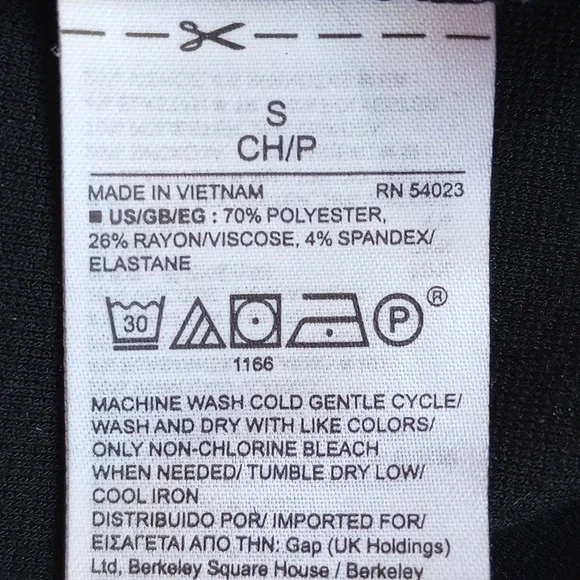 Gap 3/4 Sleeve Ponte Sheath Boatneck Curved Shirttail Hem Dress S Black - Picture 6 of 10